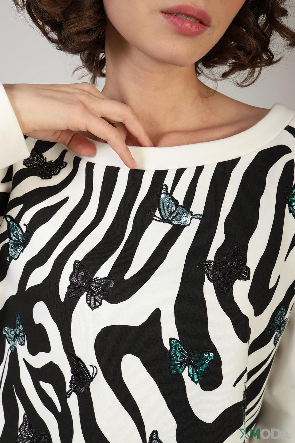 Джемпер Penny Black Grey с бабочками