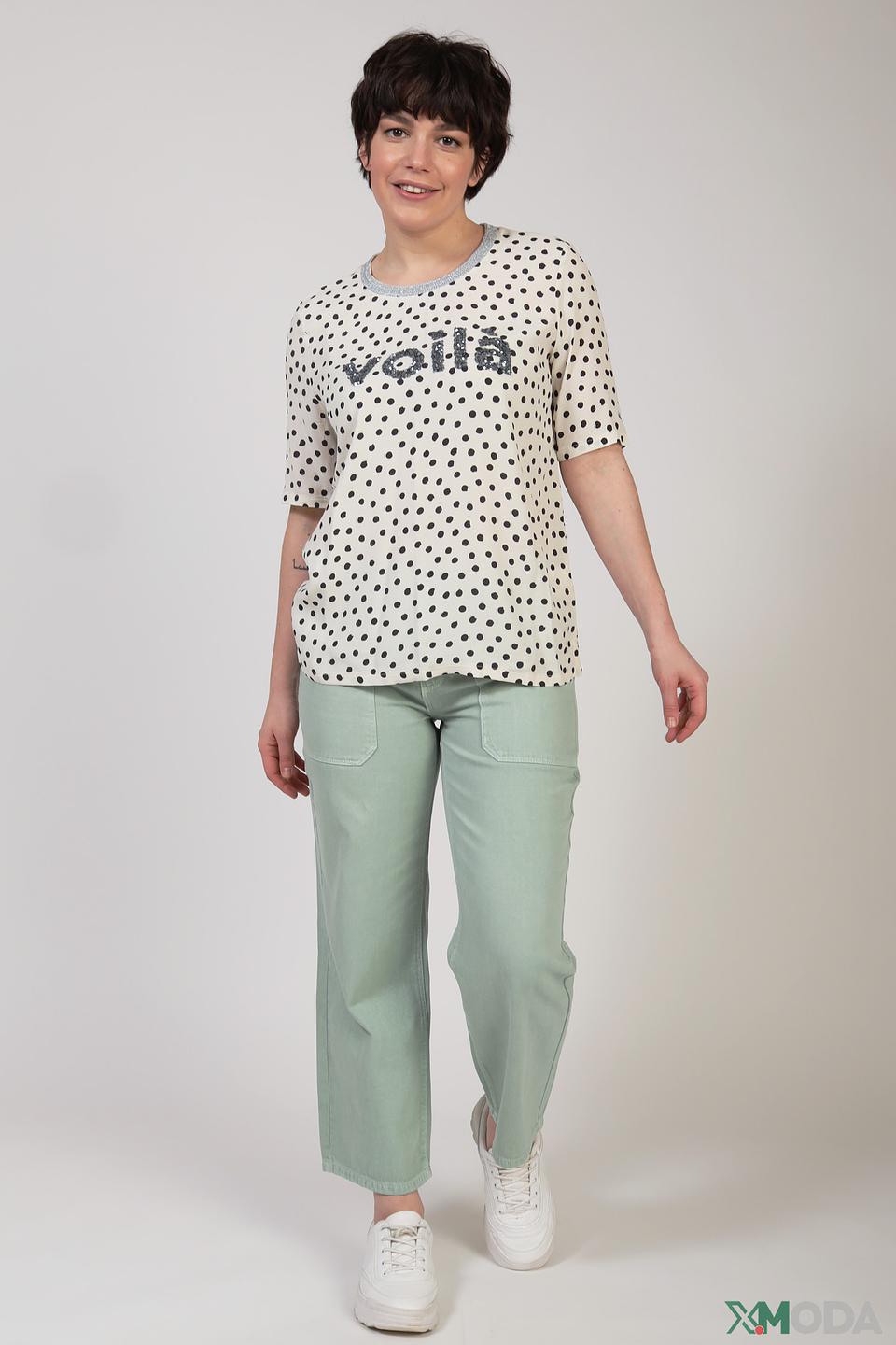 Блуза Oui с пайетками в горошек