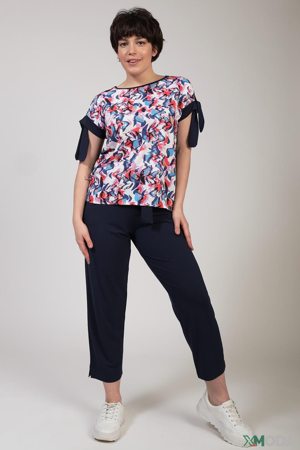 Блуза Via Appia с принтом и бантом