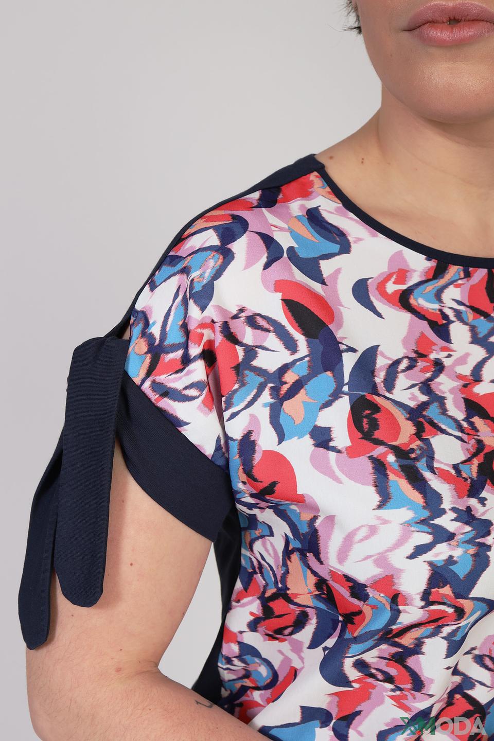 Блуза Via Appia с принтом и бантом