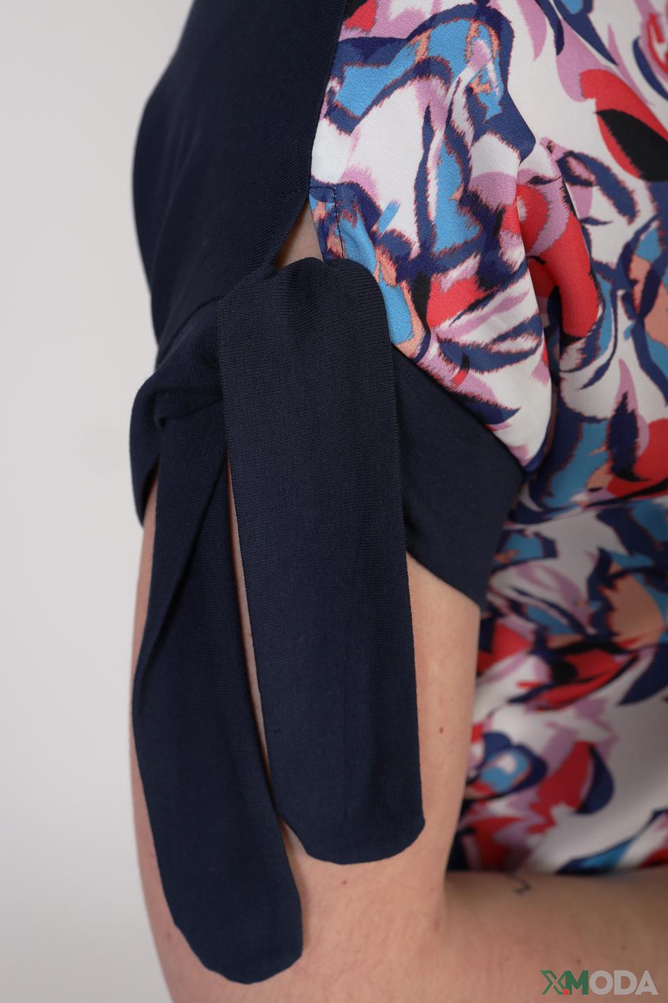 Блуза Via Appia с принтом и бантом