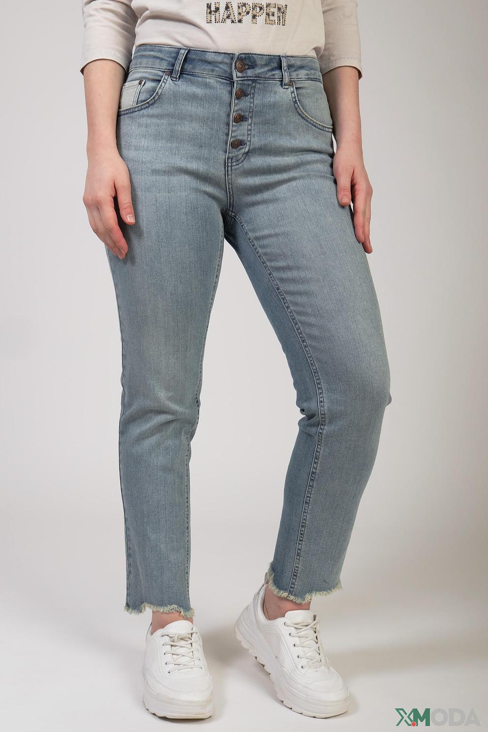 Джинсы Oui с пуговицами голубые