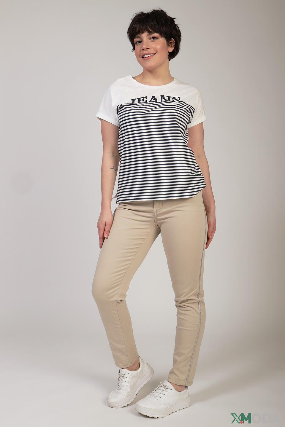 Брюки Via Appia бежевые с декором