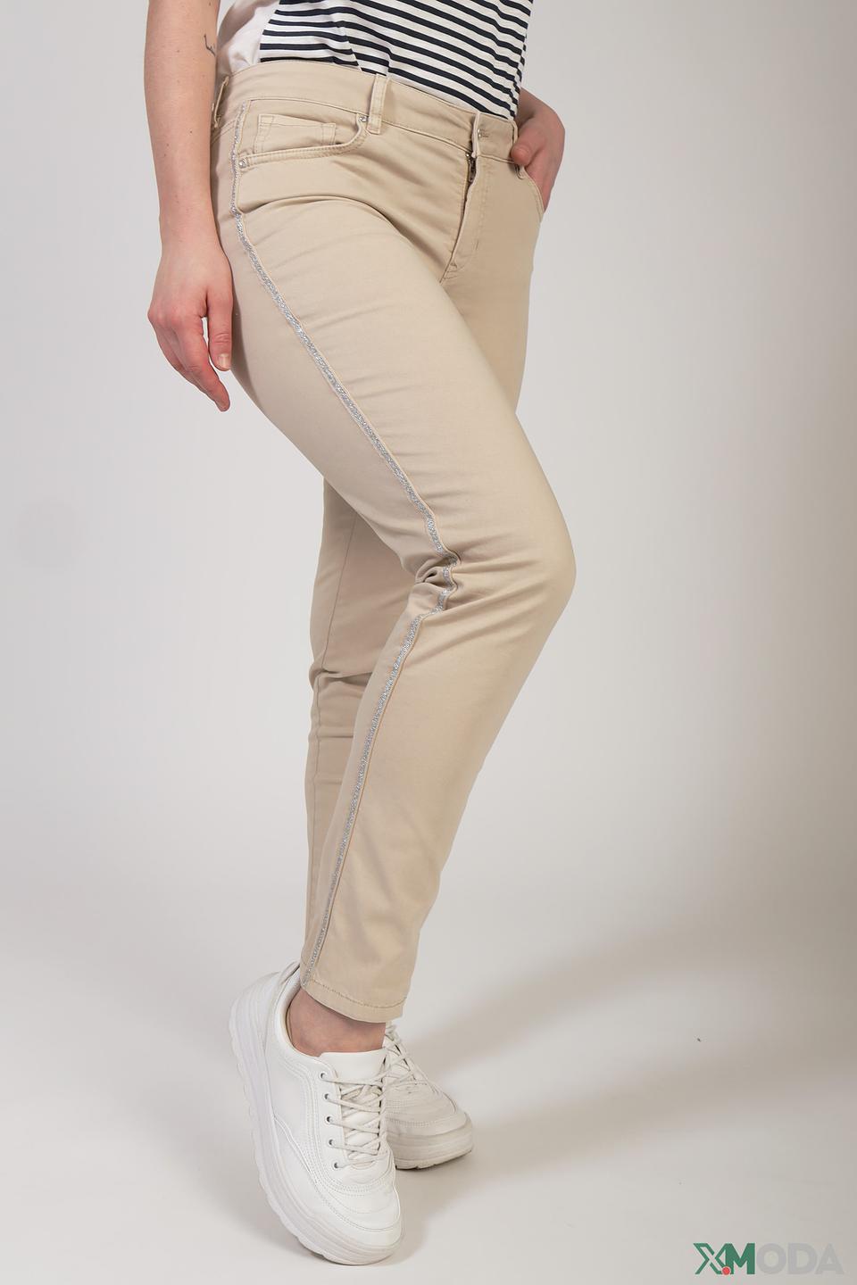 Брюки Via Appia бежевые с декором