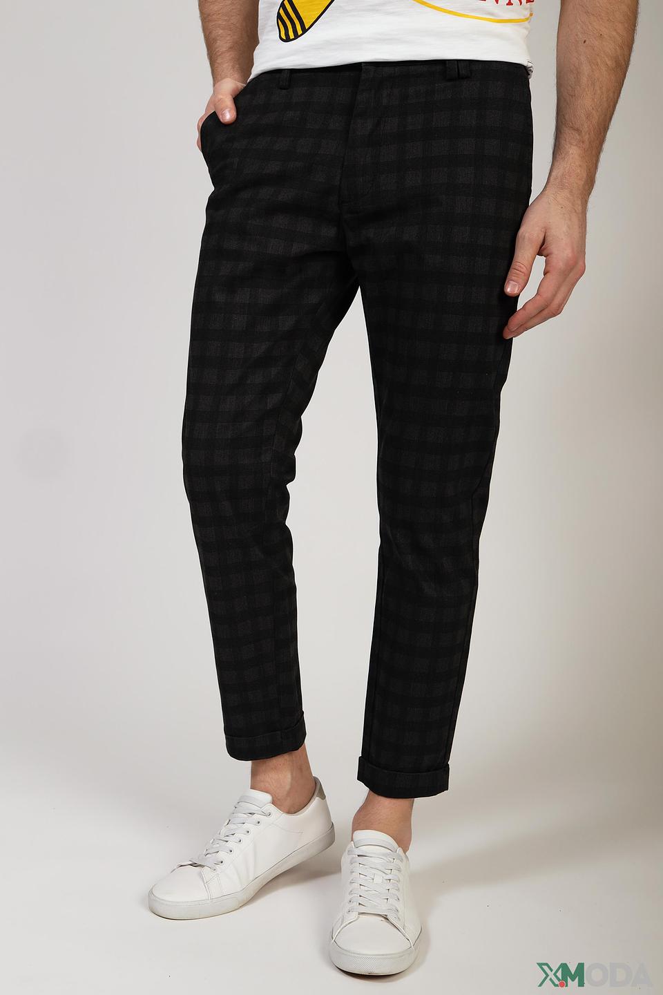 Брюки Gaudi Jeans чёрные в клетку