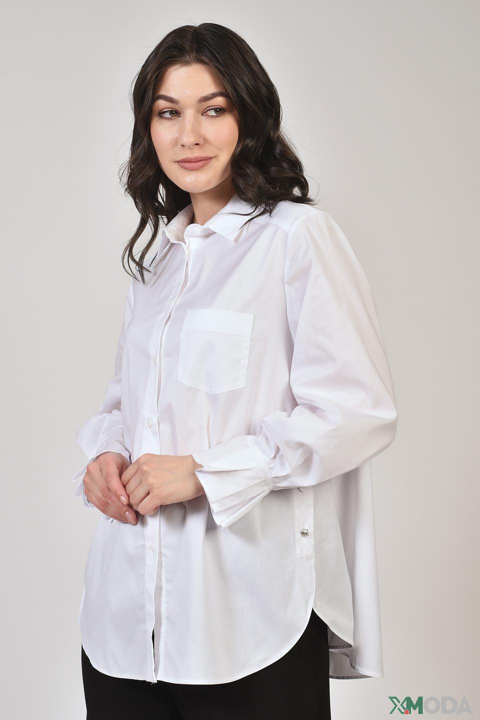 Рубашка Elena Miro белая с рукавами-фонариками
