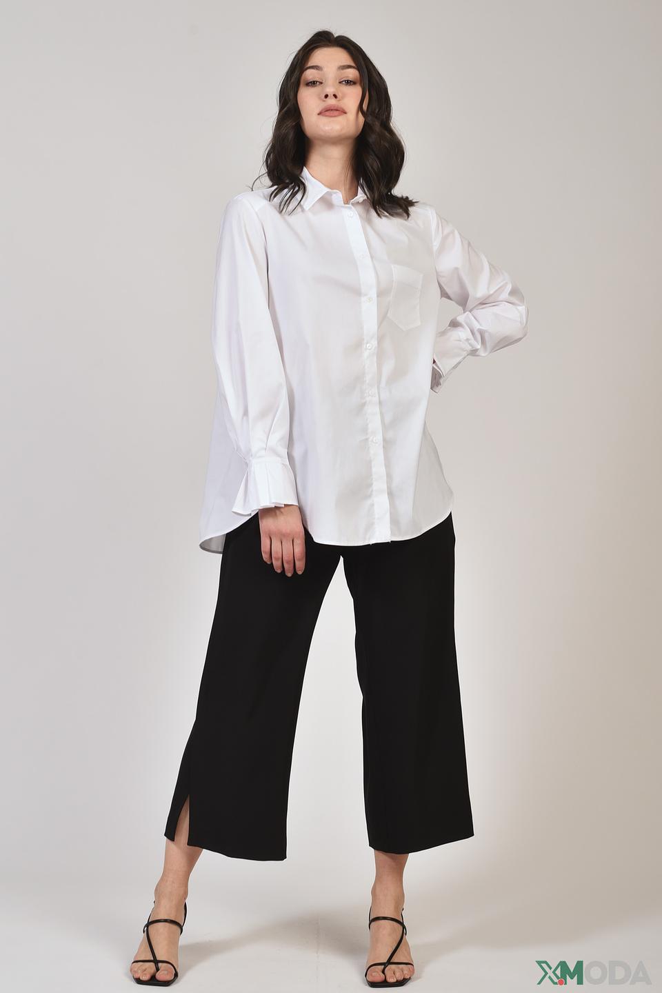 Рубашка Elena Miro белая с рукавами-фонариками