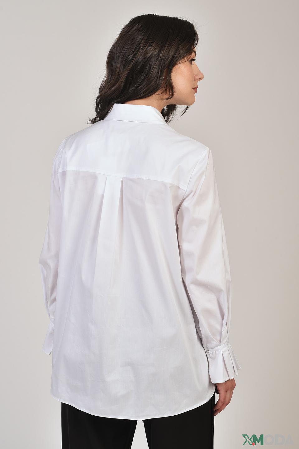 Рубашка Elena Miro белая с рукавами-фонариками