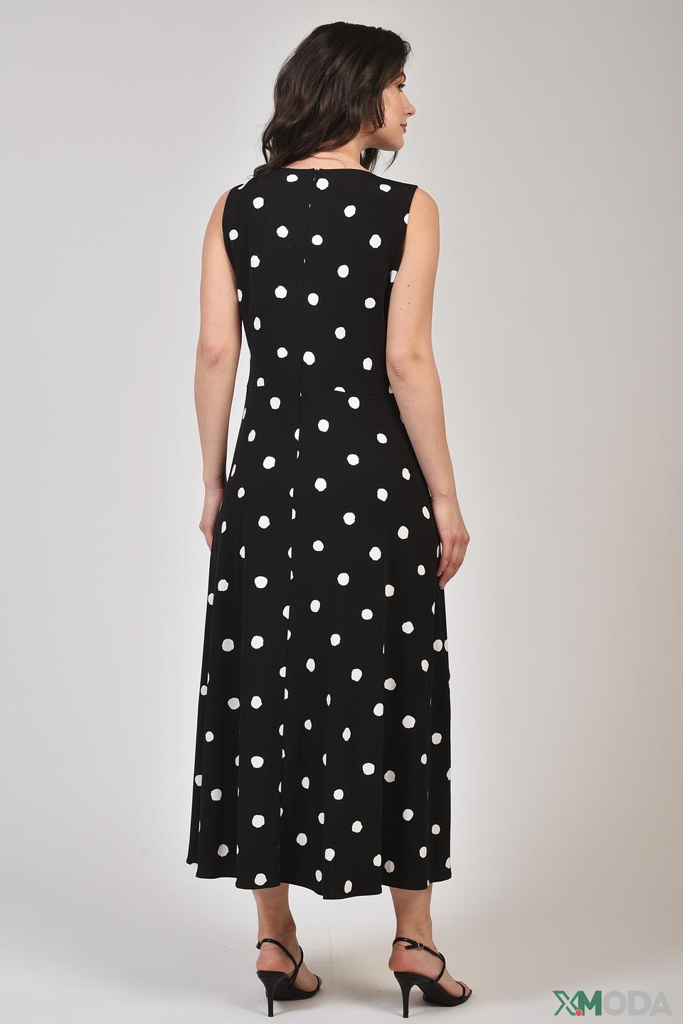 Платье Elena Miro в горошек черное