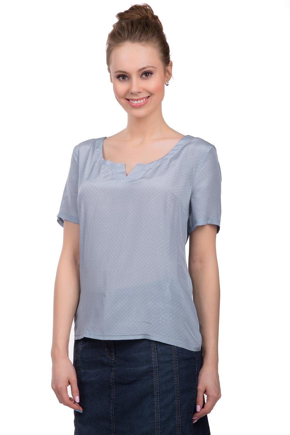 Блуза Apanage в горошек голубой