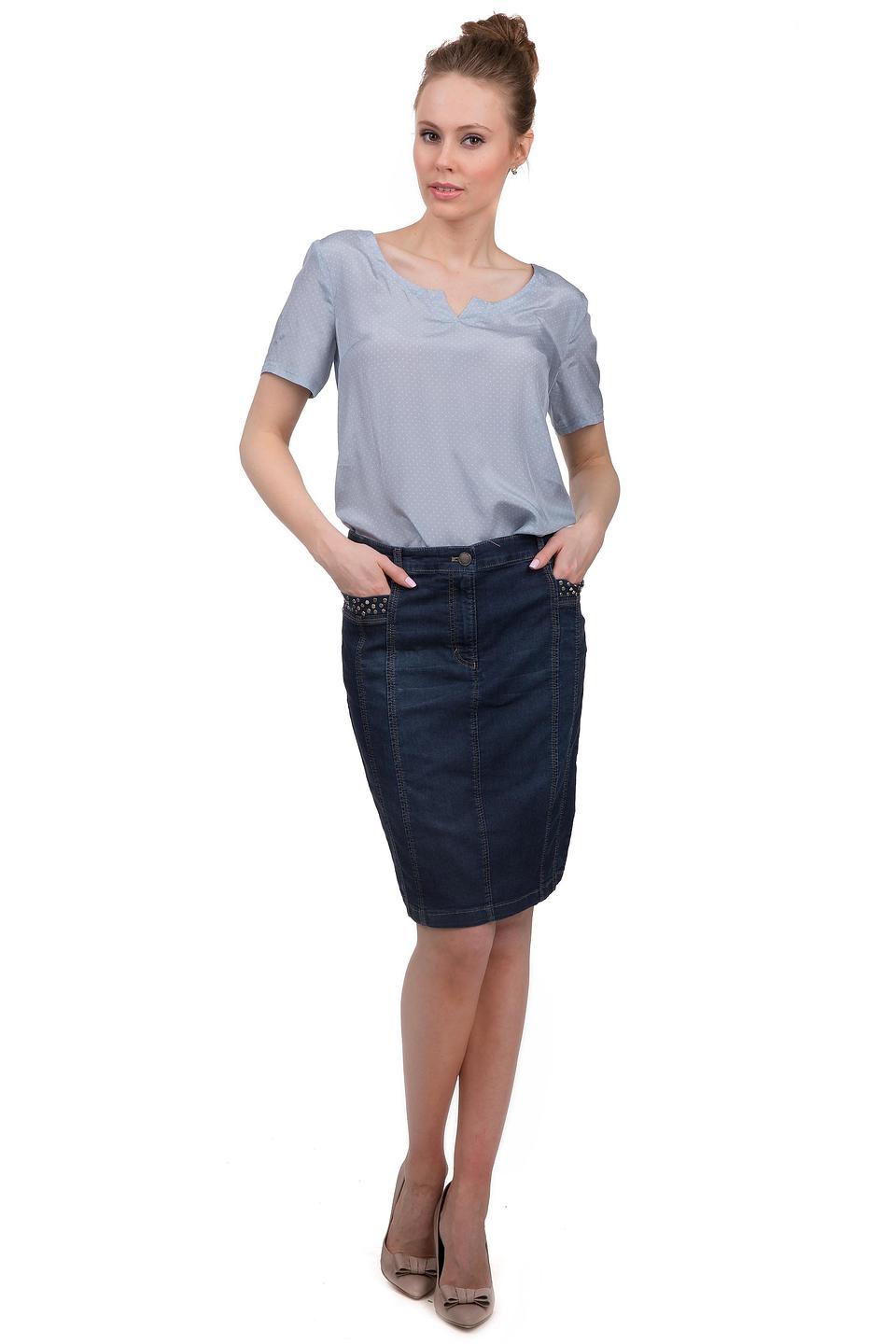 Блуза Apanage в горошек голубой