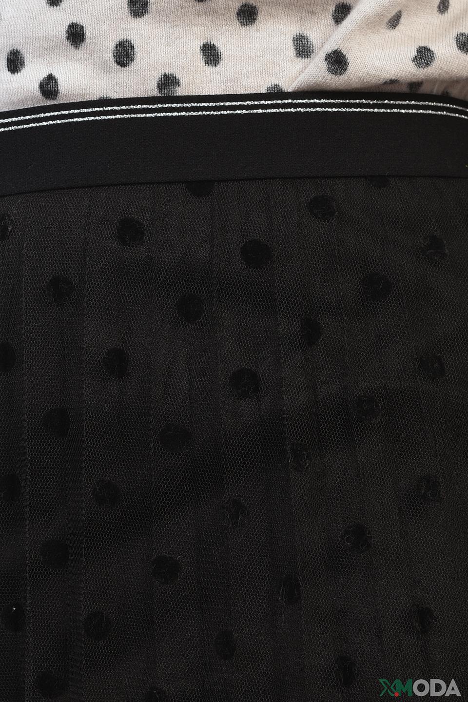 Юбка Oui с горохом чёрная