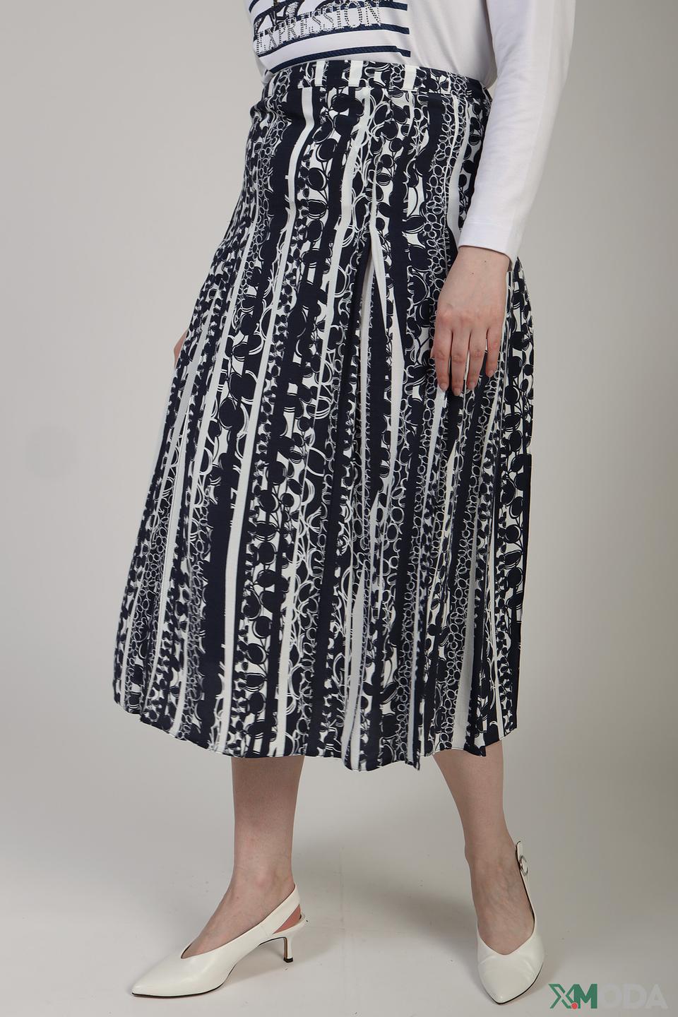 Юбка Barbara Lebek с принтом чёрно-белый