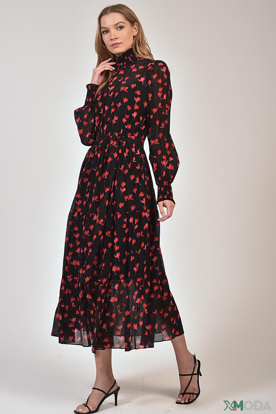 Платье Hugo с цветочным принтом