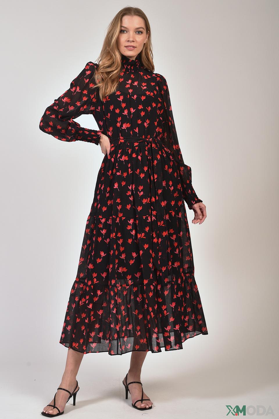 Платье Hugo с цветочным принтом