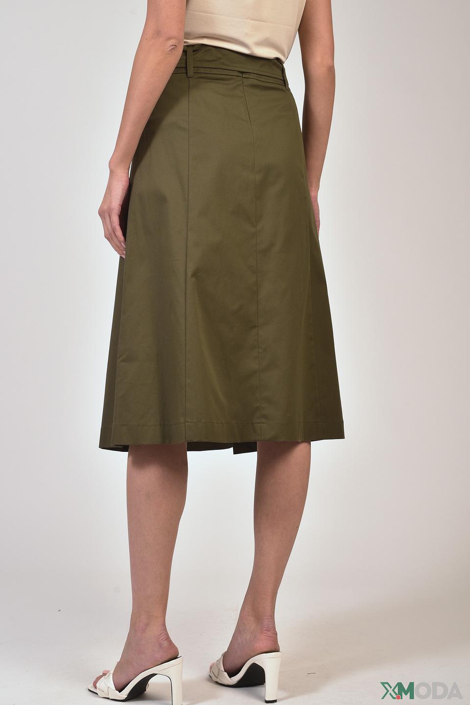 Юбка i Blues оливковая с поясом