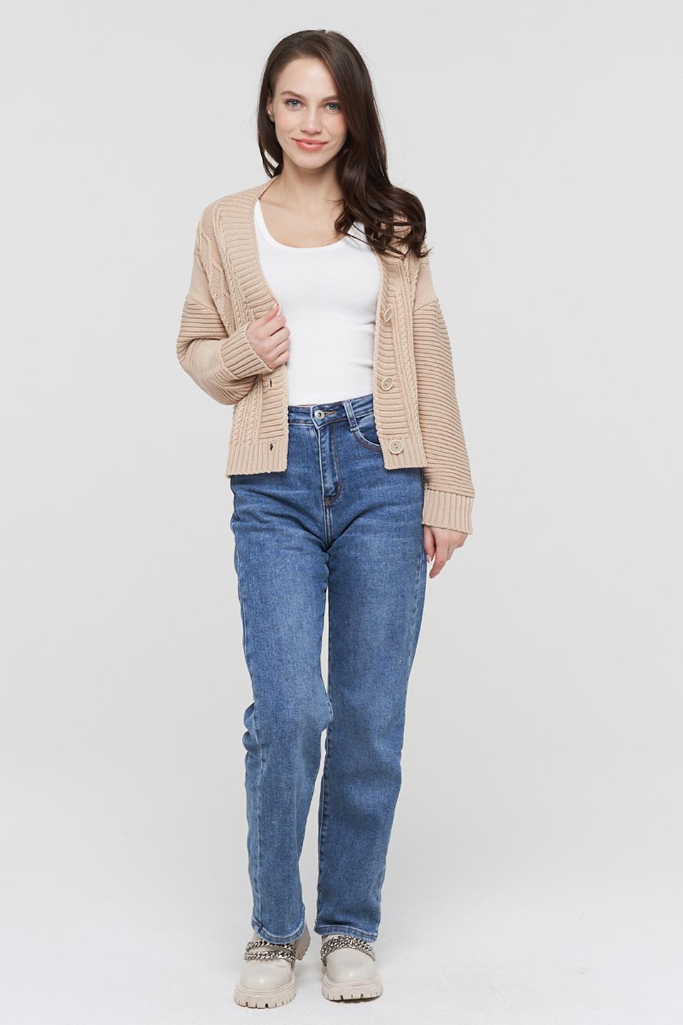 Кардиган BE YOU вязаный бежевый