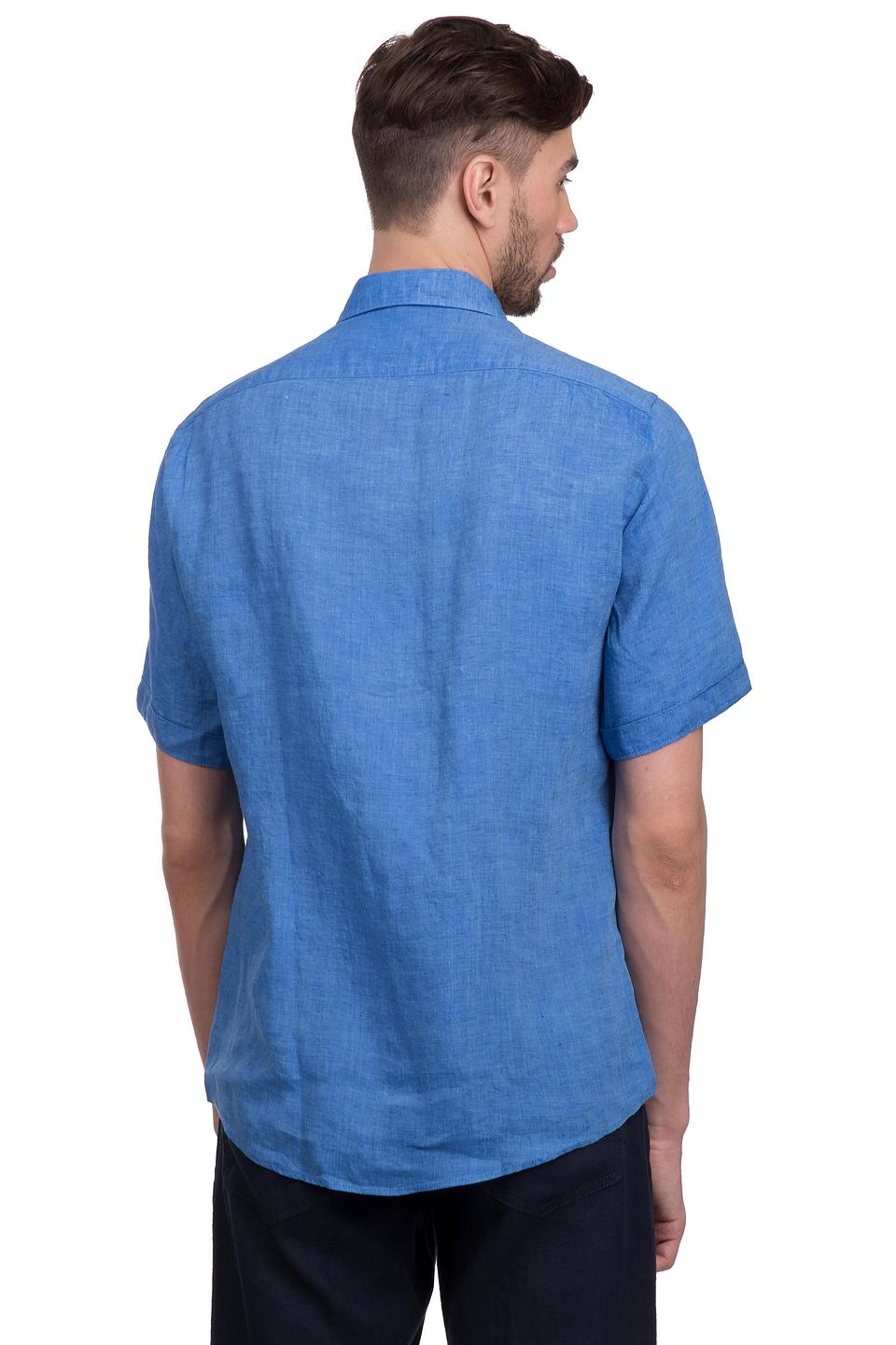 Рубашка Olymp лен голубой