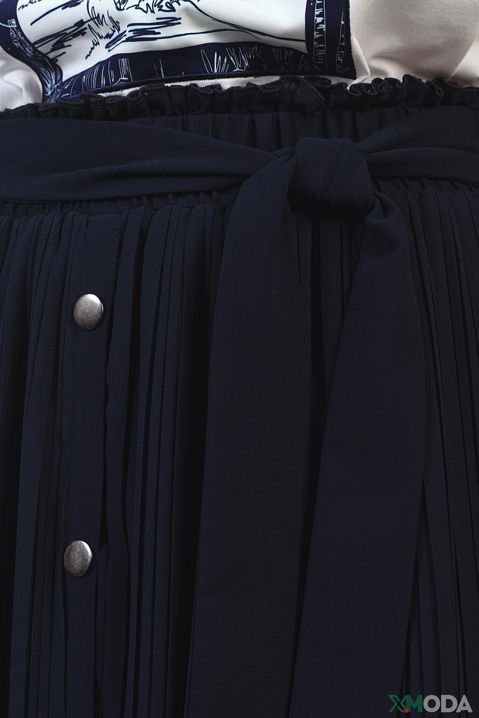 Юбка Leo & Ugo плиссированная темно-синяя