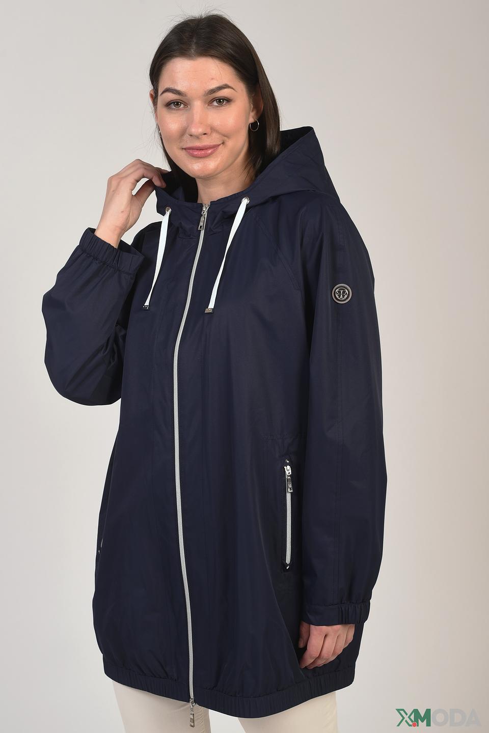 Куртка Basler синяя с капюшоном