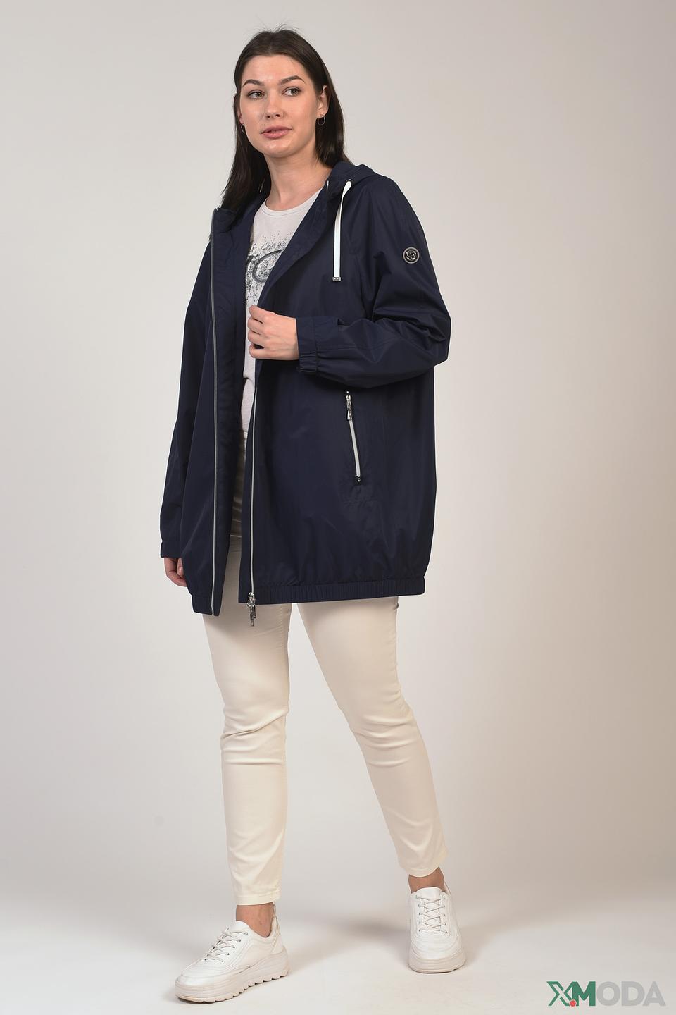 Куртка Basler синяя с капюшоном