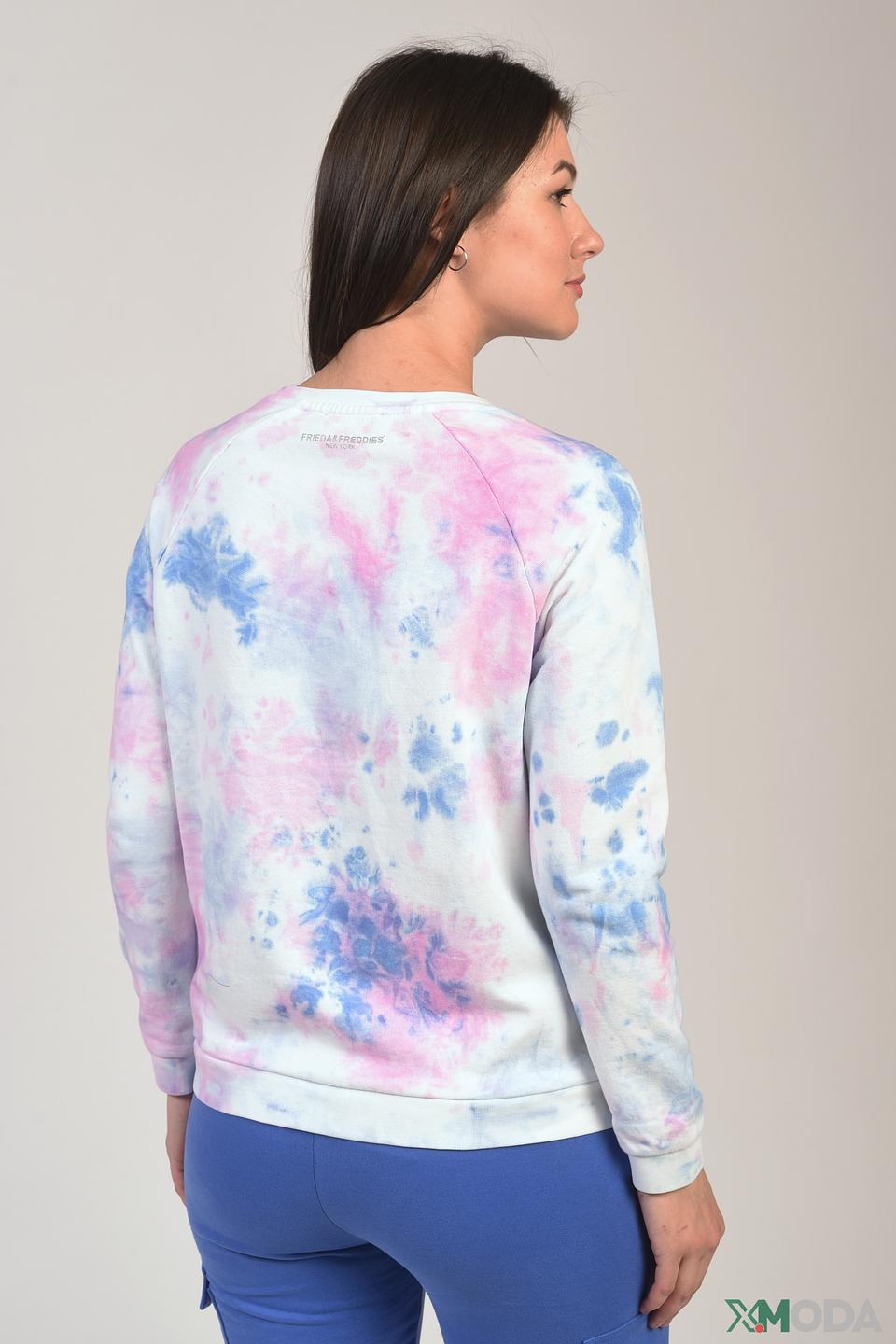 Пуловер Frieda and Freddies tie-dye розовый