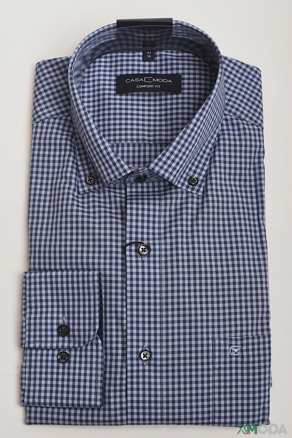 Рубашка Casa Moda в клетку синяя