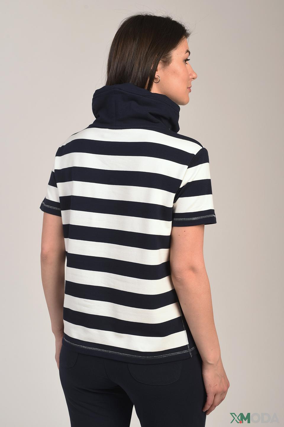 Пуловер Lecomte в полоску с цветочным принтом