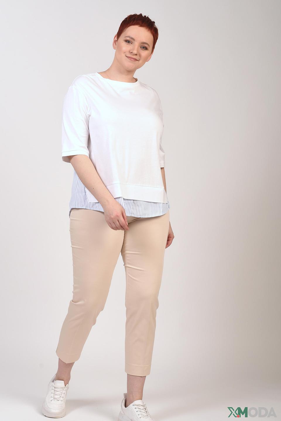 Футболка Pezzo с вставкой в полоску