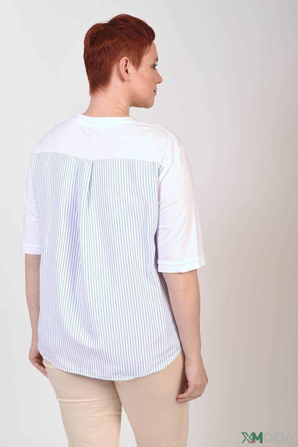 Футболка Pezzo с вставкой в полоску