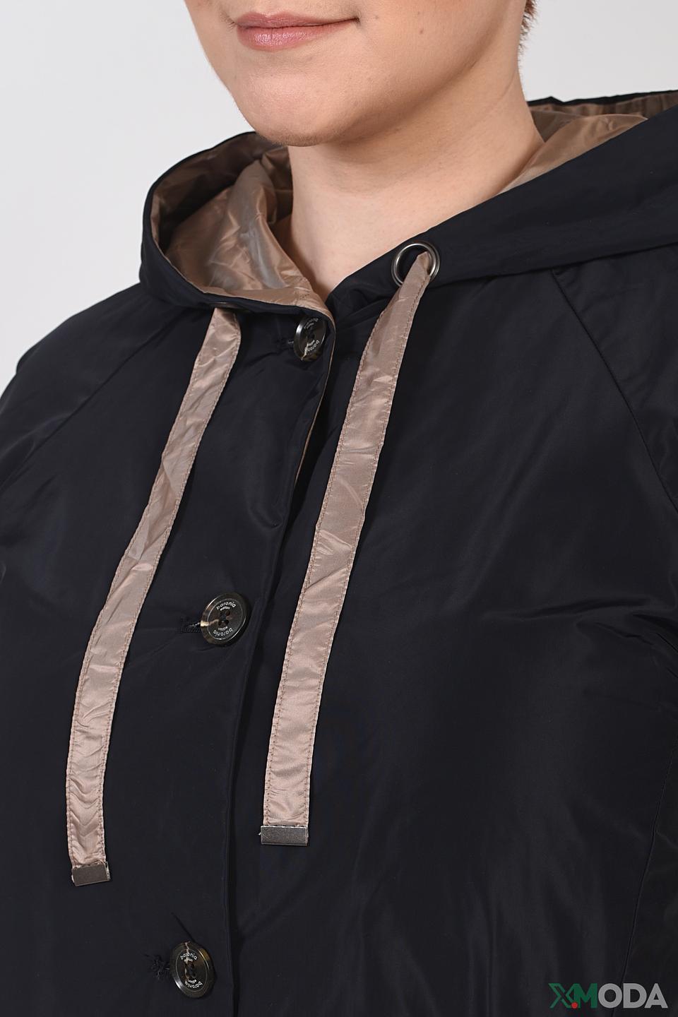 Плащ Baronia с капюшоном чёрный