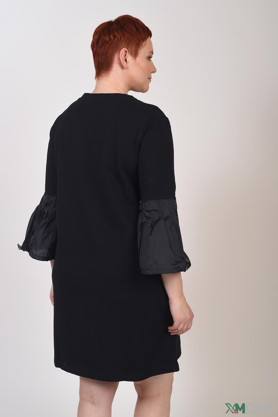 Платье Pezzo чёрное с рукавами-фонариками