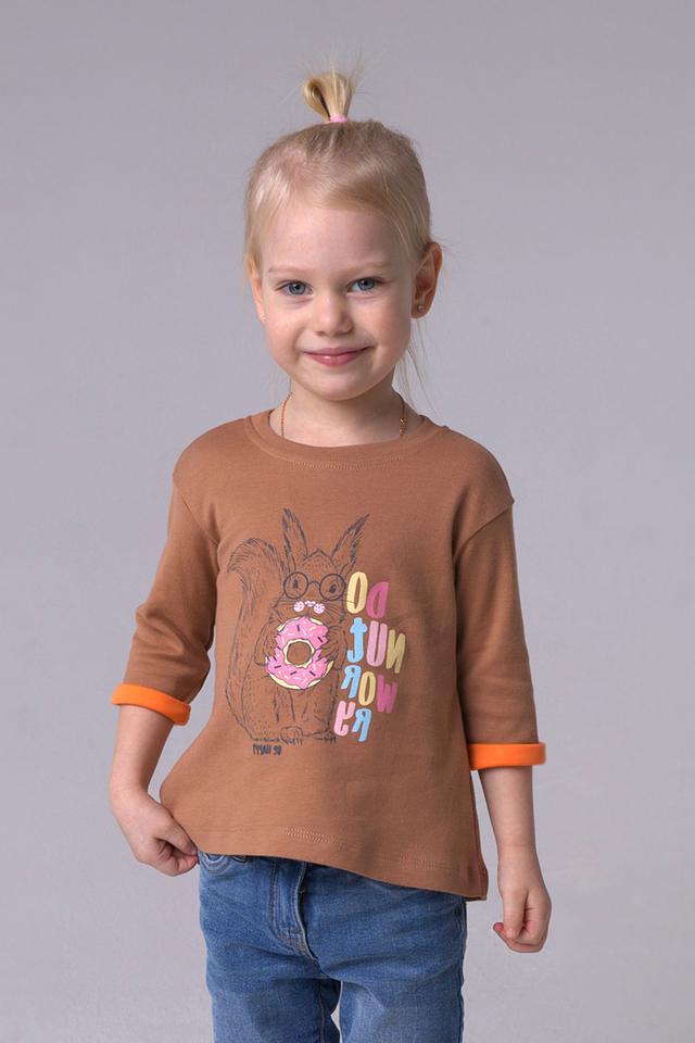 Футболка КотМарКот girl коричневая