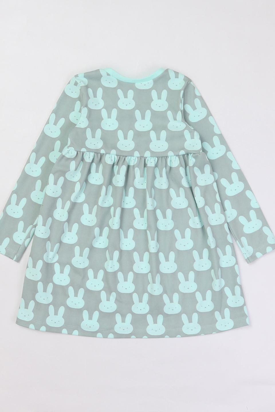 Платье КотМарКот с зайчиками мятное