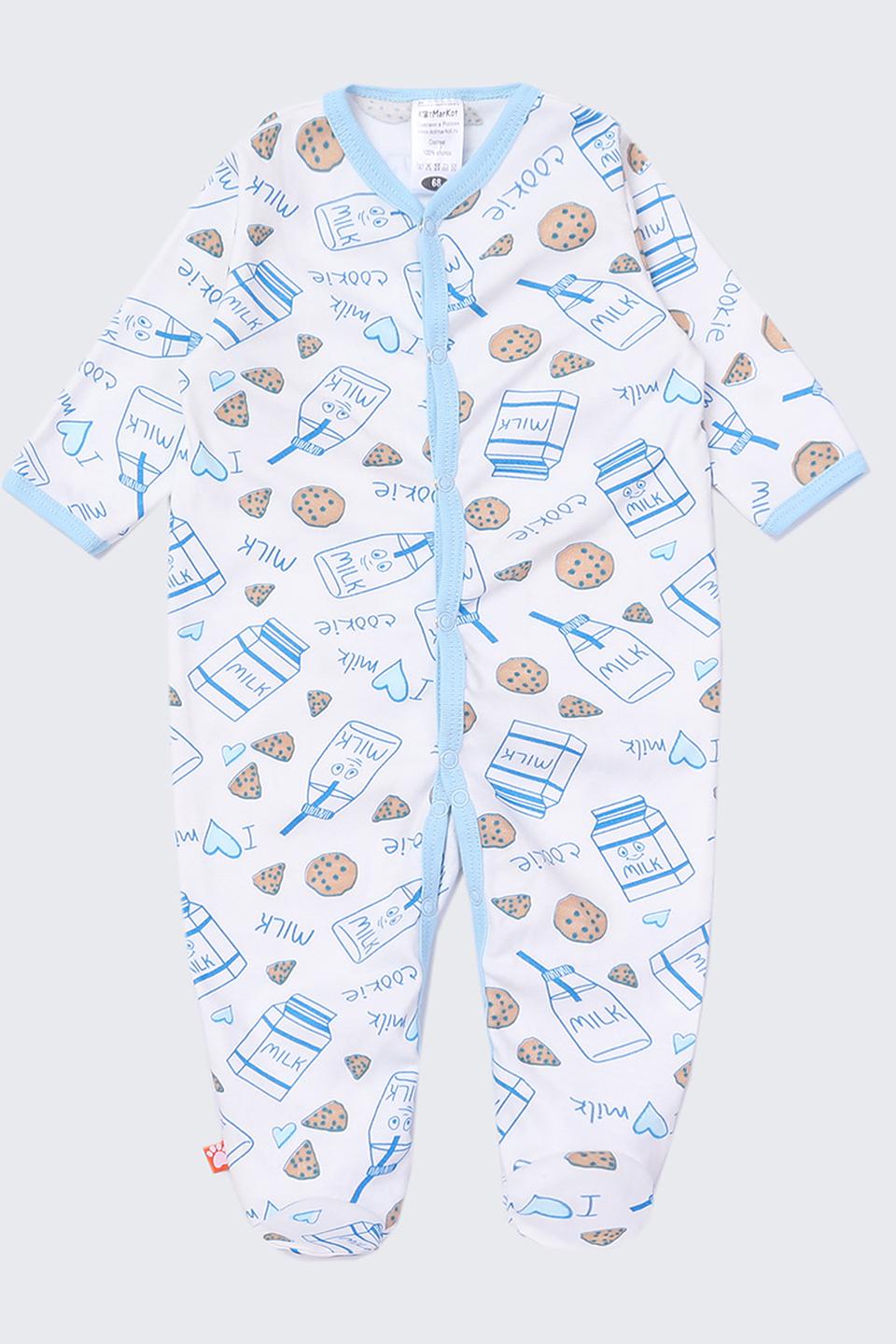 Комбинезон КотМарКот с принтом голубой