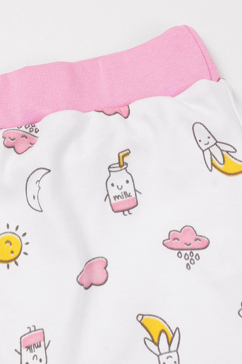 Брюки КотМарКот с принтом розовый