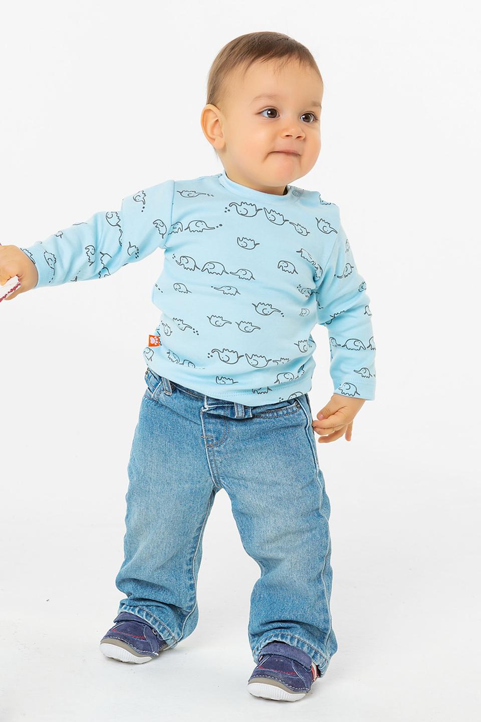 Джемпер КотМарКот boy голубой с принтом