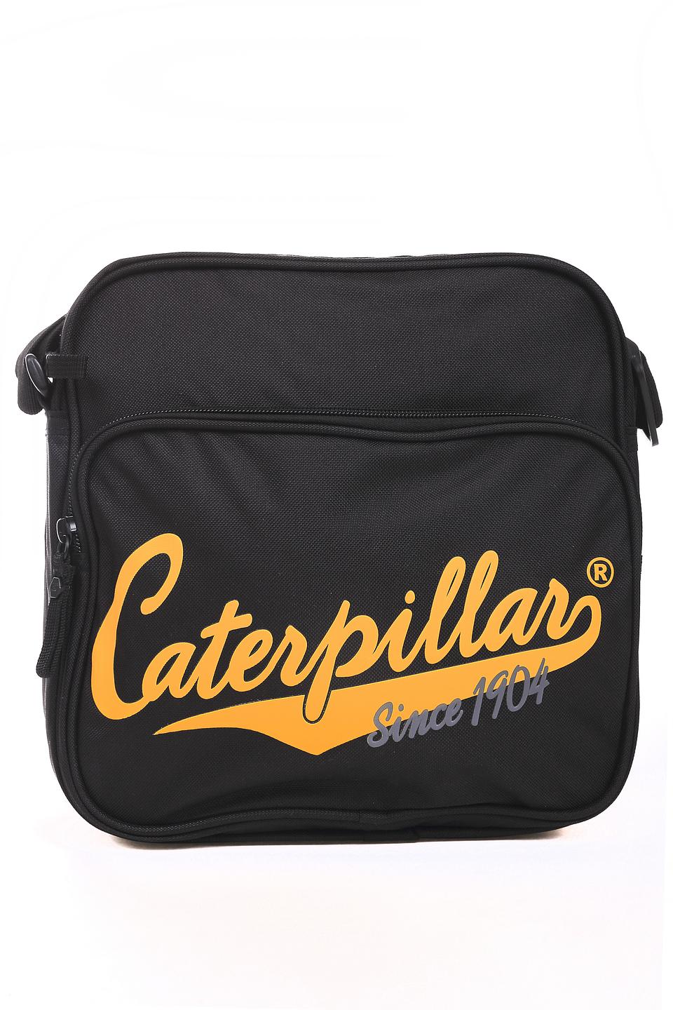 Чёрная дорожная сумка Caterpillar с логотипом