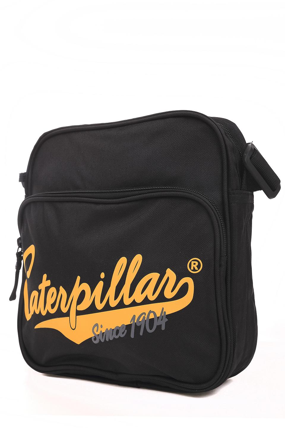 Чёрная дорожная сумка Caterpillar с логотипом