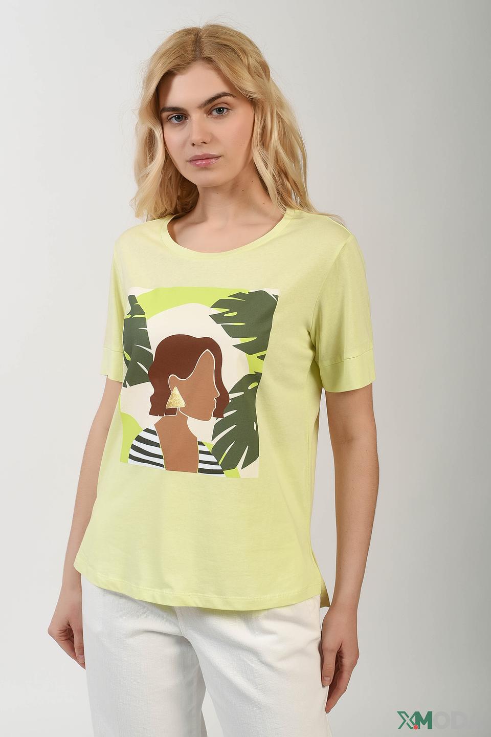 Футболка Comma с принтом лайм