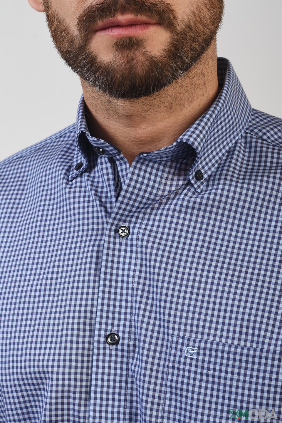 Рубашка Casa Moda в клетку синяя
