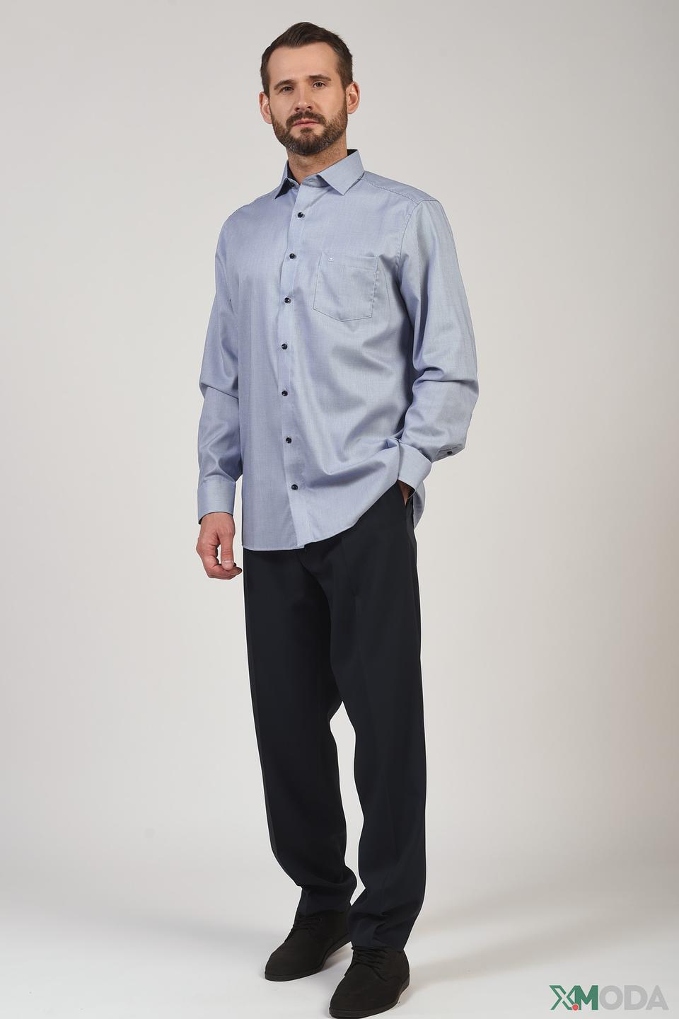 Рубашка Casa Moda голубая приталенная