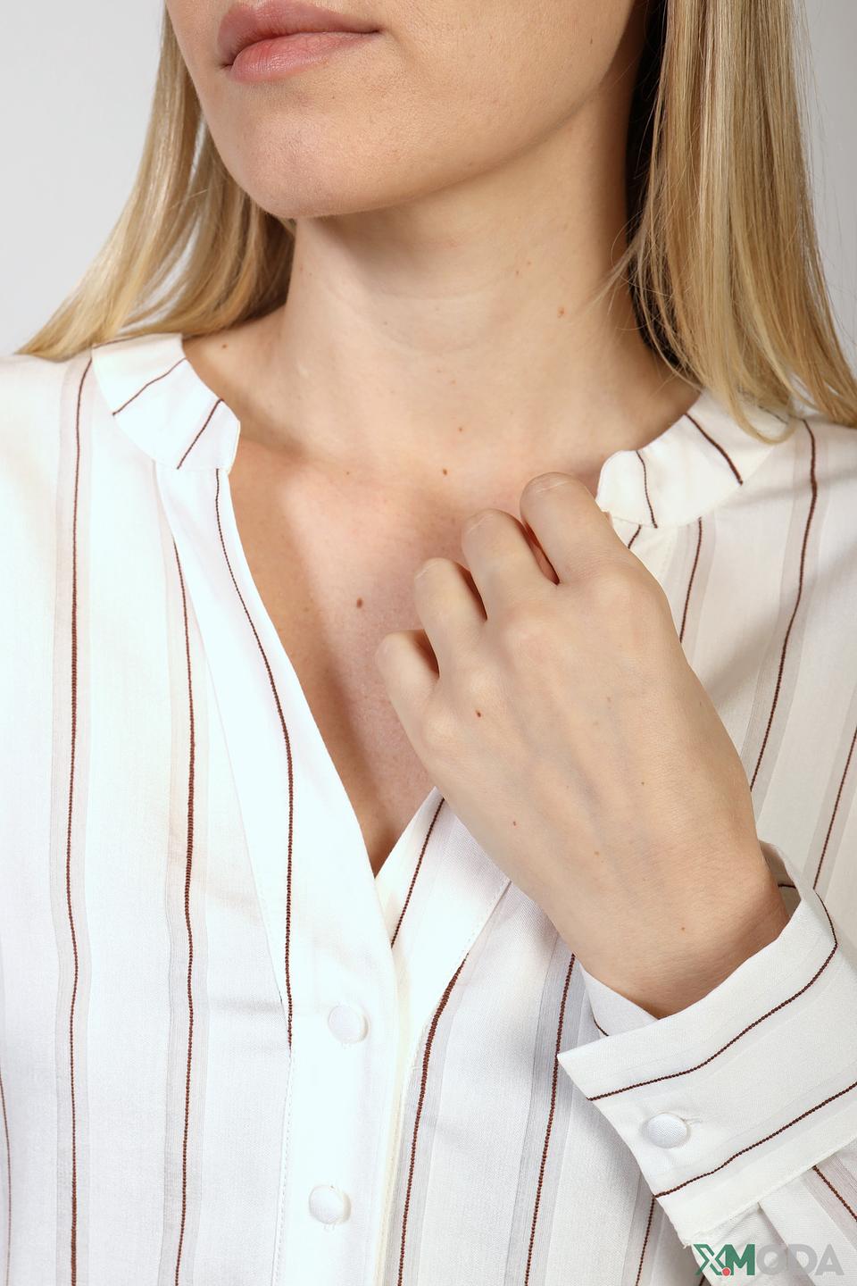 Блуза Comma в полоску белая