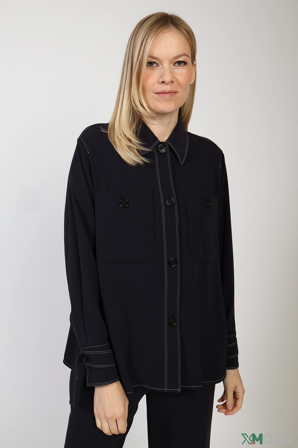 Жакет Marc Cain с контрастной отделкой чёрный