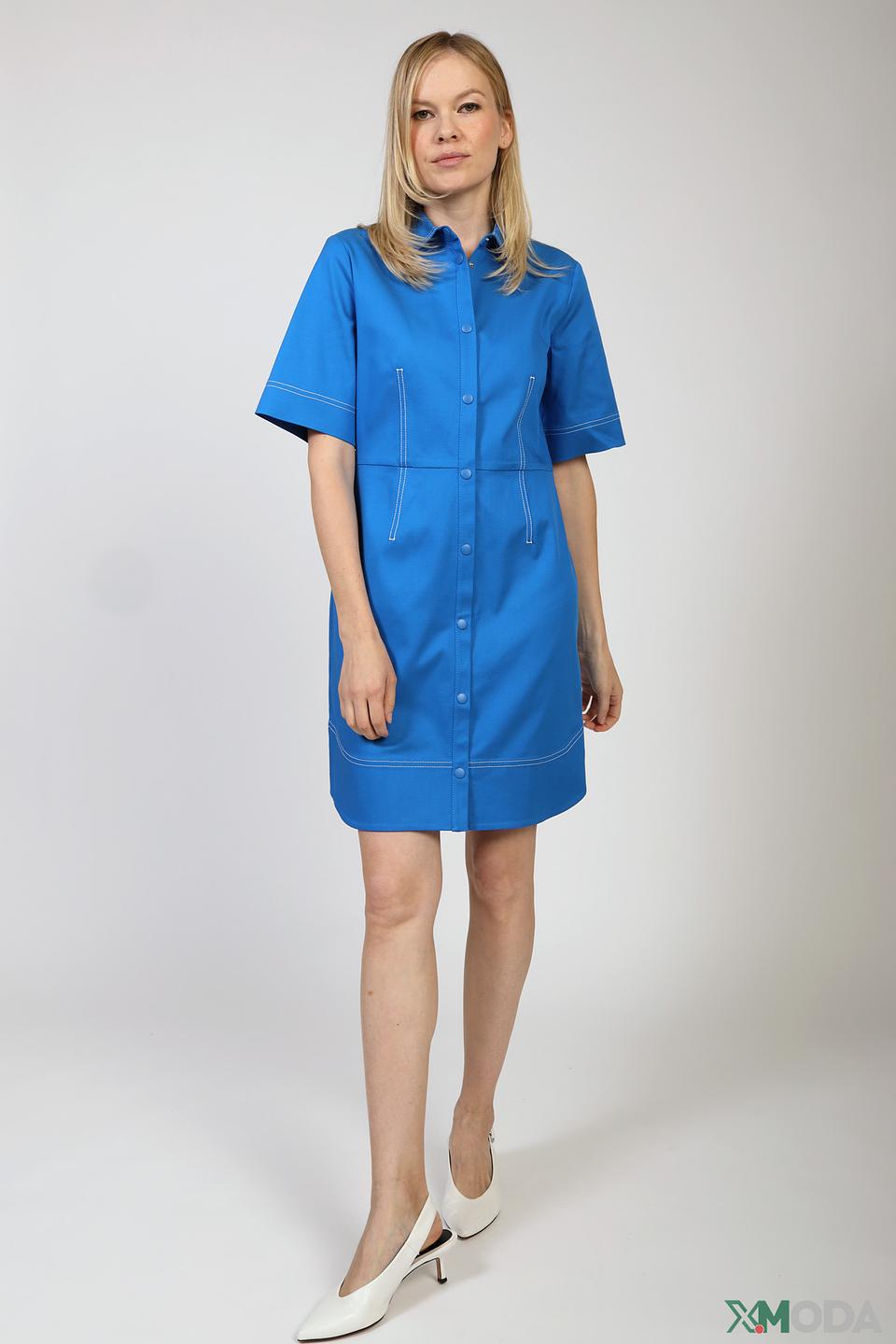 Платье рубашка Ice Play голубое