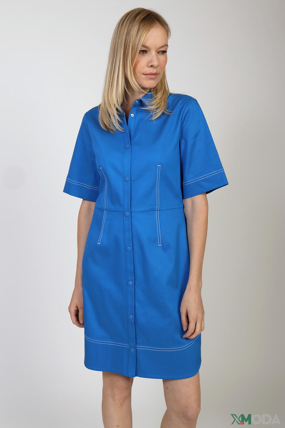 Платье рубашка Ice Play голубое