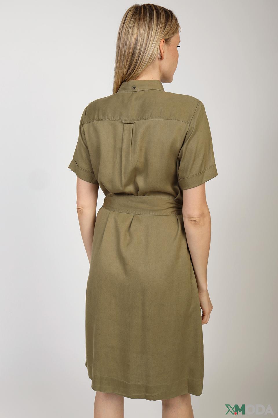 Платье Gant хаки с поясом