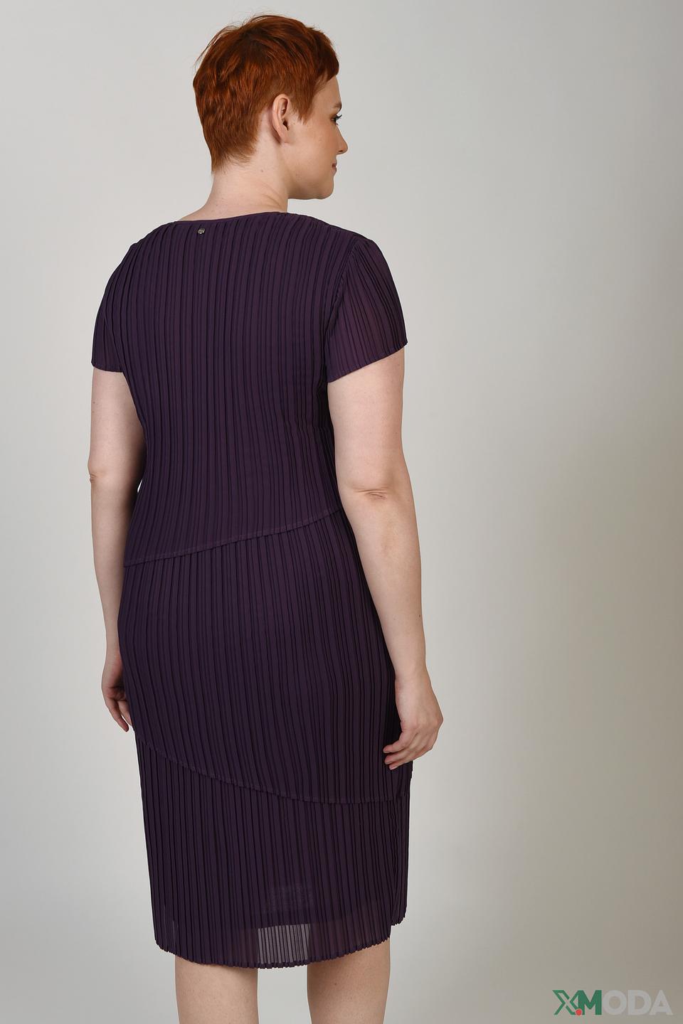 Платье Samoon плиссированное баклажан