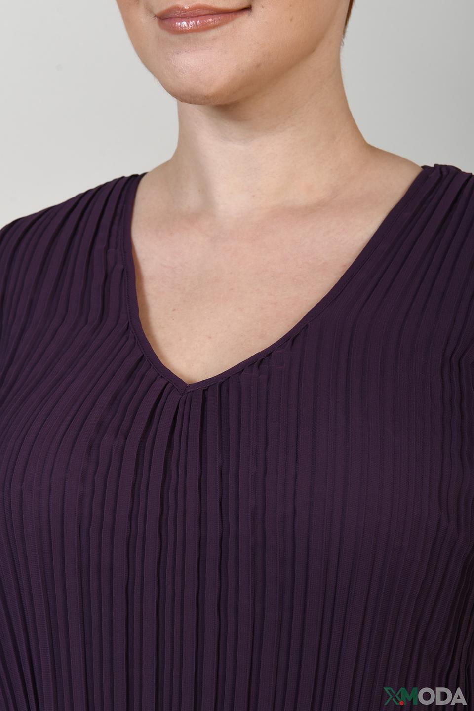 Платье Samoon плиссированное баклажан