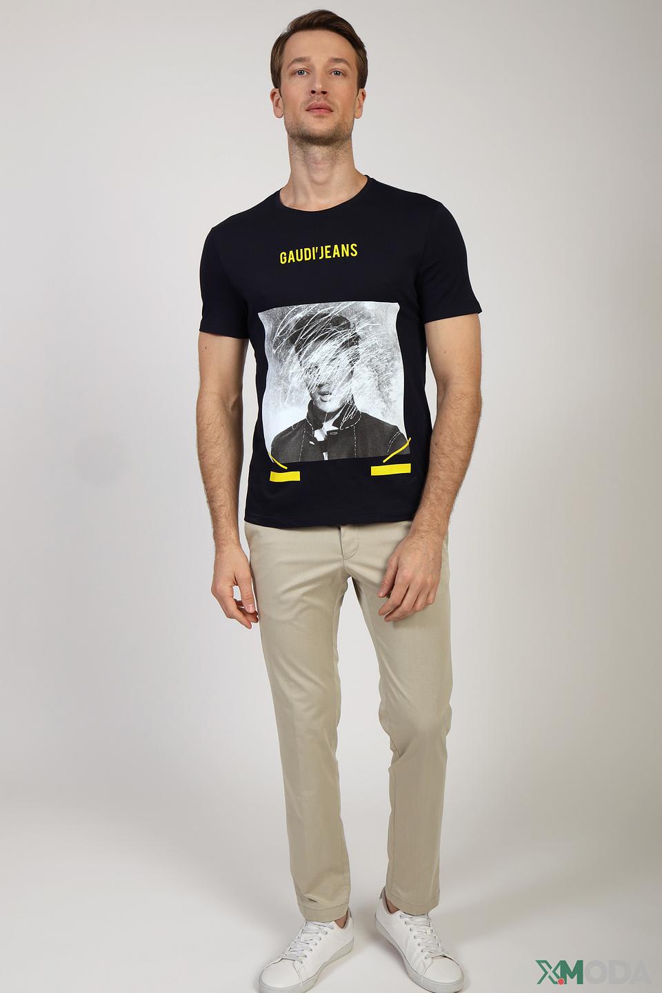 Футболка Gaudi Jeans с принтом чёрная